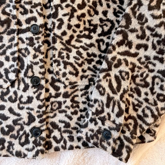 NWT Zara Leopard Print Wool Blend Cropped Jacket Size S - Picture 10 of 12